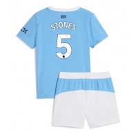 Manchester City John Stones #5 Domáci Detský futbalový dres 2025-26 Krátky Rukáv (+ trenírky)